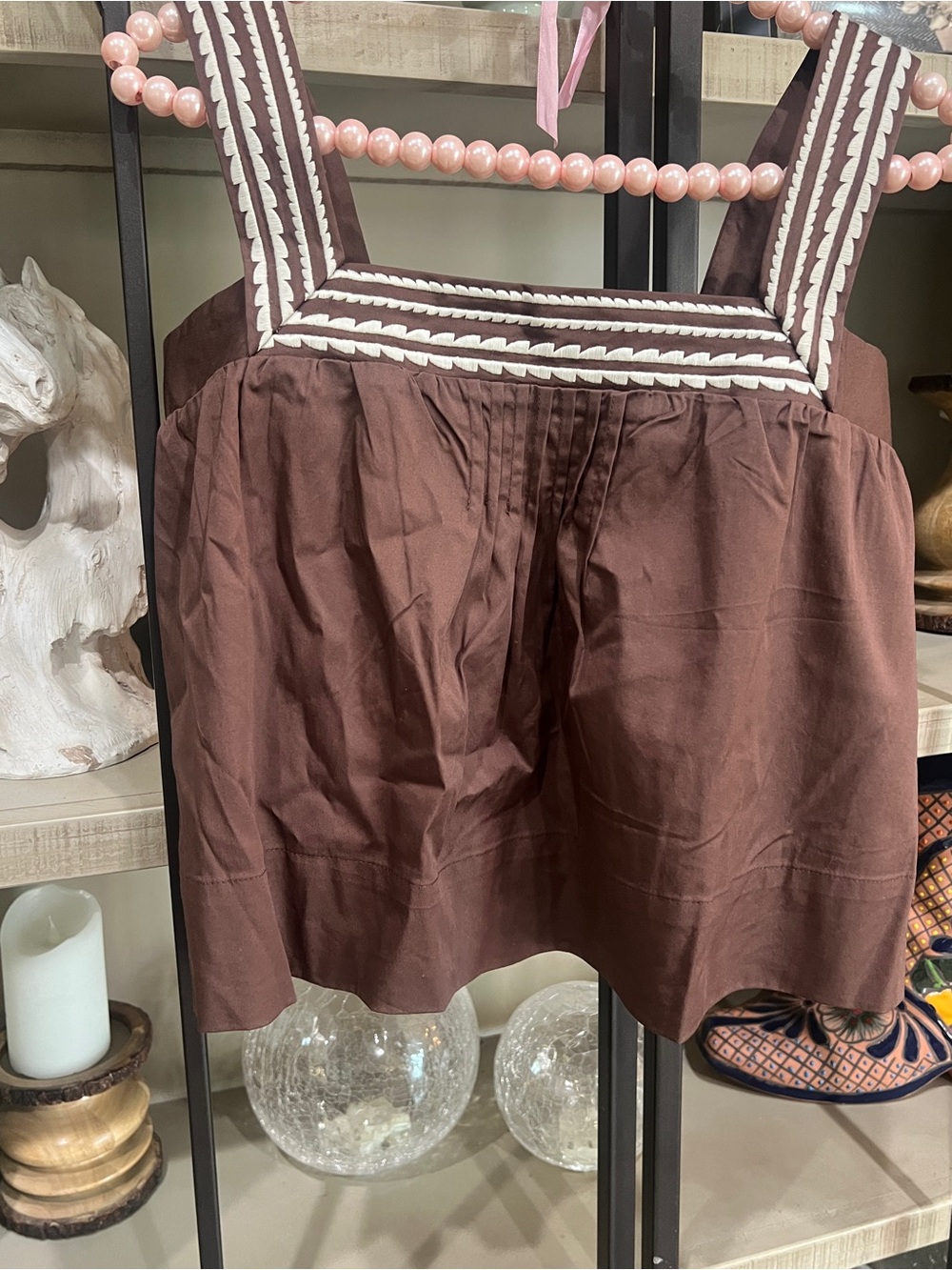 Caroline Constas Chocolate Brown Tank Top with Shorts Matching Set Small - Picture 3 of 5